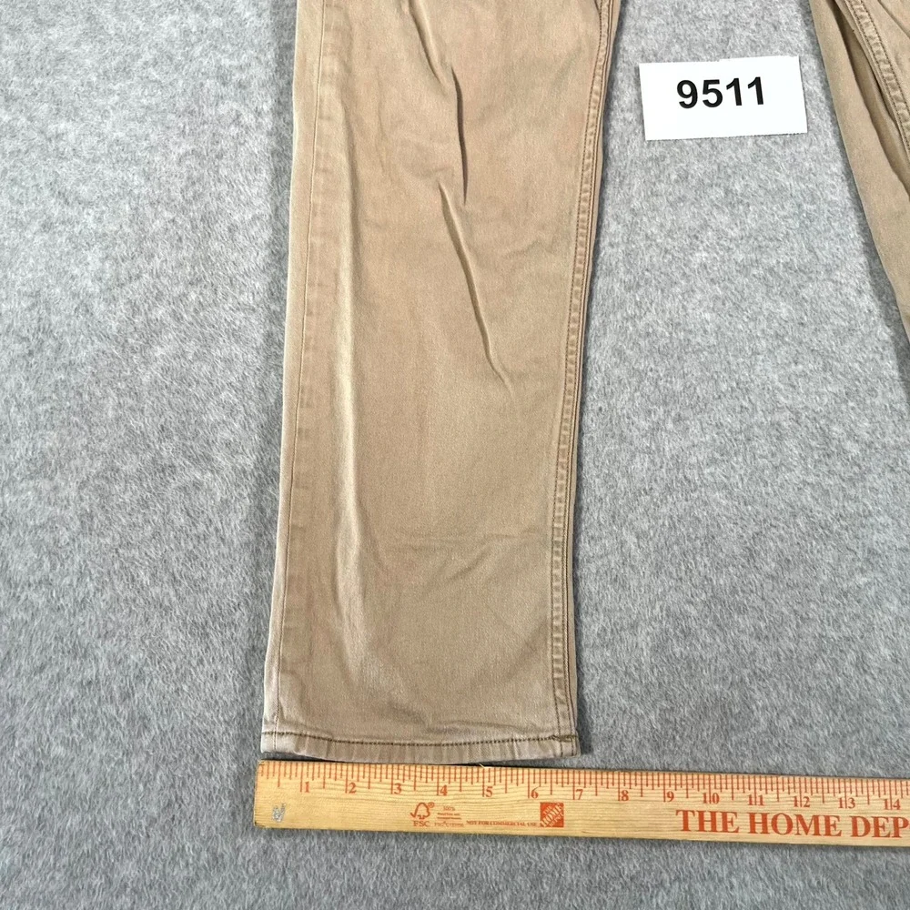 GAP Chino Pants Mens 36x32 Beige‎ Cotton Stretch Straight Leg Flat Front Casual
